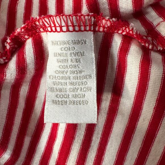 Charter Club Medium Top Striped Stretch Roll-Tab Sleeves Side Slits Boat Neck - Picture 8 of 8